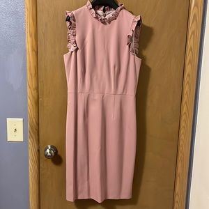 Rebecca Taylor wool dress in dusty rose pink color - size 6